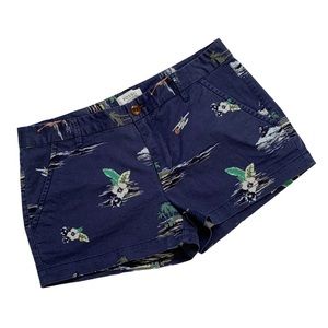 Fossil Tropical Blue Shorts Size 6